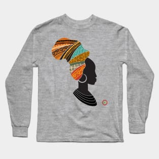 African Crop Top, Black Women Girl Birthday Graphic Tee, African Clothing Black Tee, Burning Man Clothing Women Long Sleeve T-Shirt